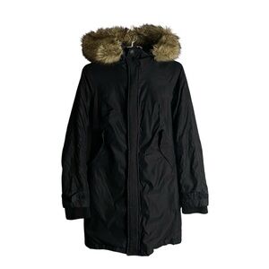 Aritzia x TNA Women's Aspen Full Zip Parka Faux Fur Hooded Jacket